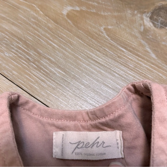 Pehr Organic Cotton French Terry Ruffle Vest in Soft Peony - Picture 3 of 8